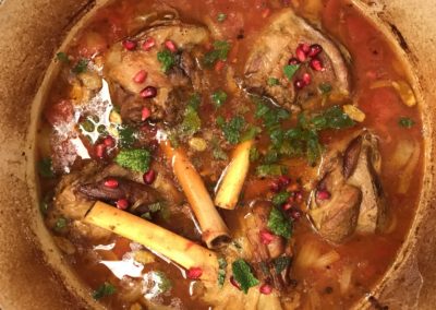 Slow cooked Moroccan lamb shanks
